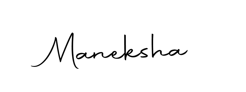 Use a signature maker to create a handwritten signature online. With this signature software, you can design (Autography-DOLnW) your own signature for name Maneksha. Maneksha signature style 10 images and pictures png