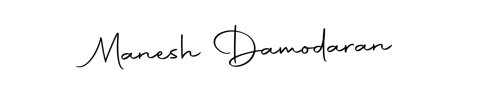 How to make Manesh Damodaran name signature. Use Autography-DOLnW style for creating short signs online. This is the latest handwritten sign. Manesh Damodaran signature style 10 images and pictures png