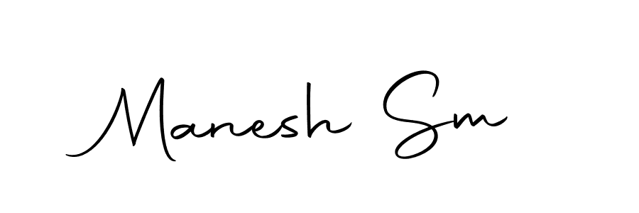 Design your own signature with our free online signature maker. With this signature software, you can create a handwritten (Autography-DOLnW) signature for name Manesh Sm. Manesh Sm signature style 10 images and pictures png