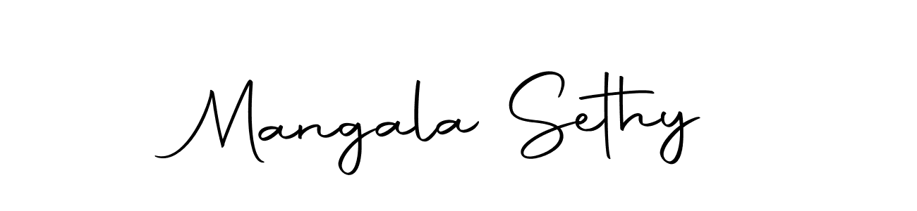 How to make Mangala Sethy name signature. Use Autography-DOLnW style for creating short signs online. This is the latest handwritten sign. Mangala Sethy signature style 10 images and pictures png