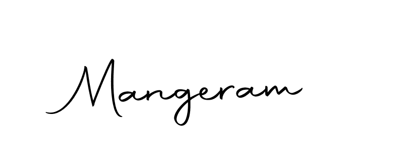 You should practise on your own different ways (Autography-DOLnW) to write your name (Mangeram) in signature. don't let someone else do it for you. Mangeram signature style 10 images and pictures png