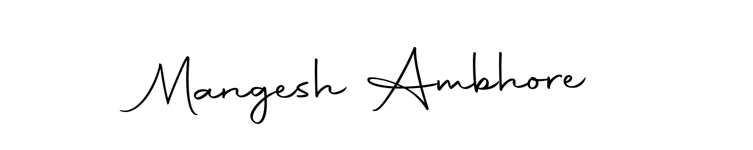 How to make Mangesh Ambhore name signature. Use Autography-DOLnW style for creating short signs online. This is the latest handwritten sign. Mangesh Ambhore signature style 10 images and pictures png