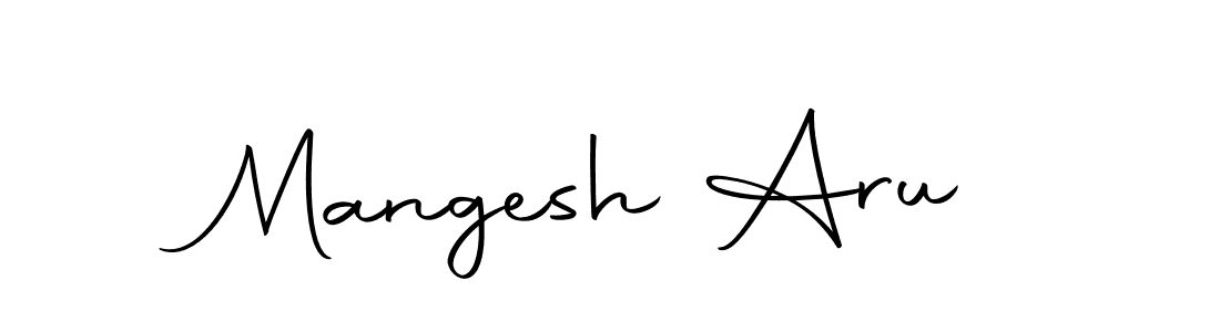 Autography-DOLnW is a professional signature style that is perfect for those who want to add a touch of class to their signature. It is also a great choice for those who want to make their signature more unique. Get Mangesh Aru name to fancy signature for free. Mangesh Aru signature style 10 images and pictures png