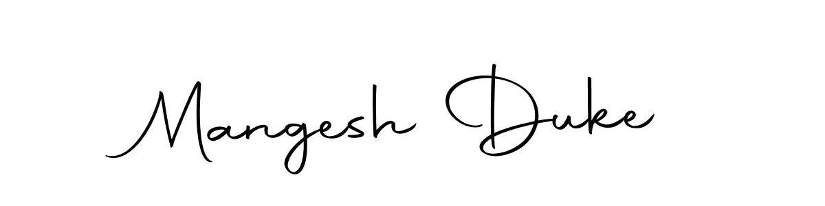 Make a short Mangesh Duke signature style. Manage your documents anywhere anytime using Autography-DOLnW. Create and add eSignatures, submit forms, share and send files easily. Mangesh Duke signature style 10 images and pictures png