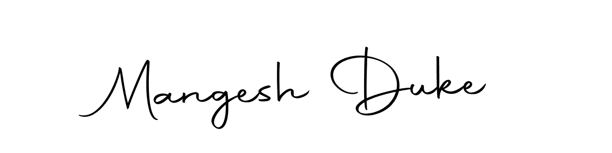 Make a short Mangesh Duke signature style. Manage your documents anywhere anytime using Autography-DOLnW. Create and add eSignatures, submit forms, share and send files easily. Mangesh Duke signature style 10 images and pictures png