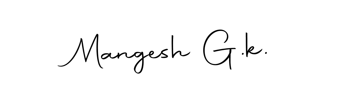 if you are searching for the best signature style for your name Mangesh G.k.. so please give up your signature search. here we have designed multiple signature styles  using Autography-DOLnW. Mangesh G.k. signature style 10 images and pictures png