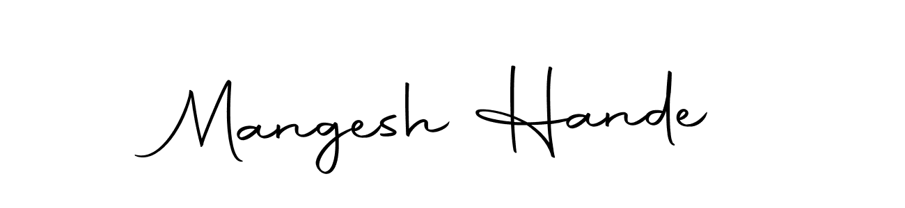 Similarly Autography-DOLnW is the best handwritten signature design. Signature creator online .You can use it as an online autograph creator for name Mangesh Hande. Mangesh Hande signature style 10 images and pictures png