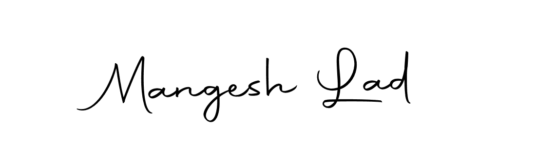 How to make Mangesh Lad name signature. Use Autography-DOLnW style for creating short signs online. This is the latest handwritten sign. Mangesh Lad signature style 10 images and pictures png