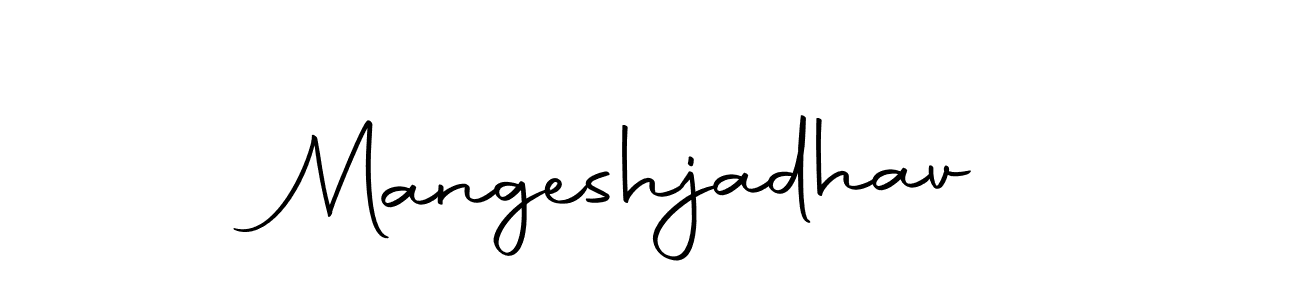 How to make Mangeshjadhav name signature. Use Autography-DOLnW style for creating short signs online. This is the latest handwritten sign. Mangeshjadhav signature style 10 images and pictures png