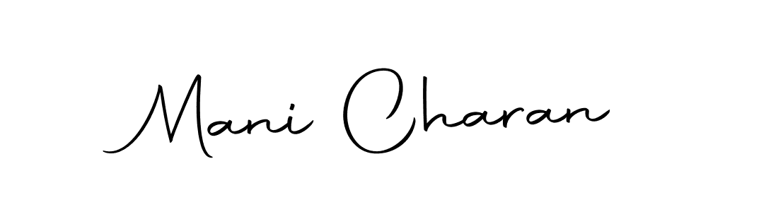 Create a beautiful signature design for name Mani Charan. With this signature (Autography-DOLnW) fonts, you can make a handwritten signature for free. Mani Charan signature style 10 images and pictures png