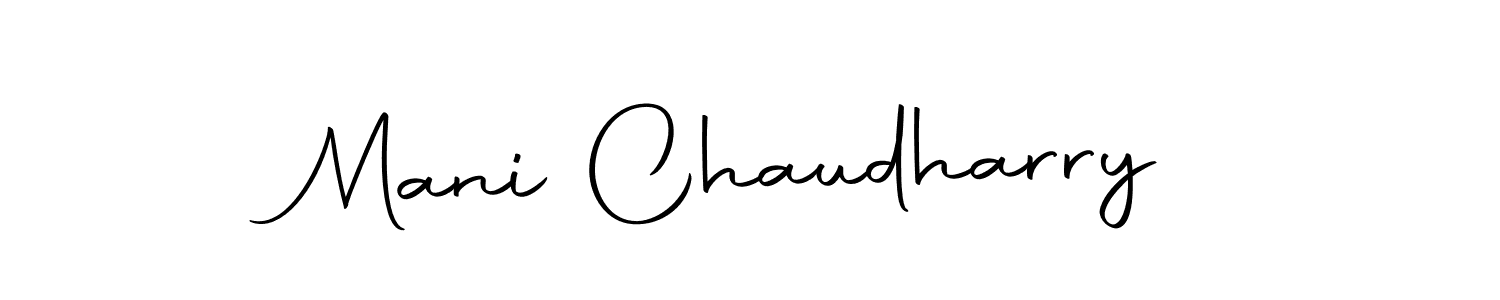 How to make Mani Chaudharry name signature. Use Autography-DOLnW style for creating short signs online. This is the latest handwritten sign. Mani Chaudharry signature style 10 images and pictures png