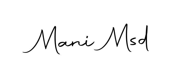 Use a signature maker to create a handwritten signature online. With this signature software, you can design (Autography-DOLnW) your own signature for name Mani Msd. Mani Msd signature style 10 images and pictures png