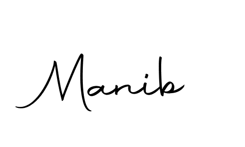 Use a signature maker to create a handwritten signature online. With this signature software, you can design (Autography-DOLnW) your own signature for name Manib. Manib signature style 10 images and pictures png