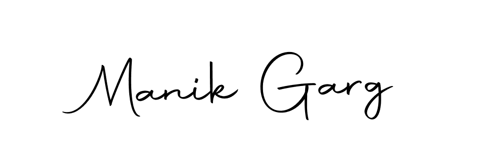 Design your own signature with our free online signature maker. With this signature software, you can create a handwritten (Autography-DOLnW) signature for name Manik Garg. Manik Garg signature style 10 images and pictures png