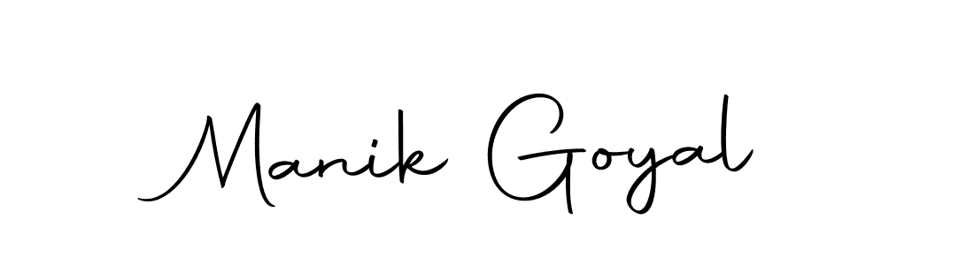 Make a beautiful signature design for name Manik Goyal. Use this online signature maker to create a handwritten signature for free. Manik Goyal signature style 10 images and pictures png