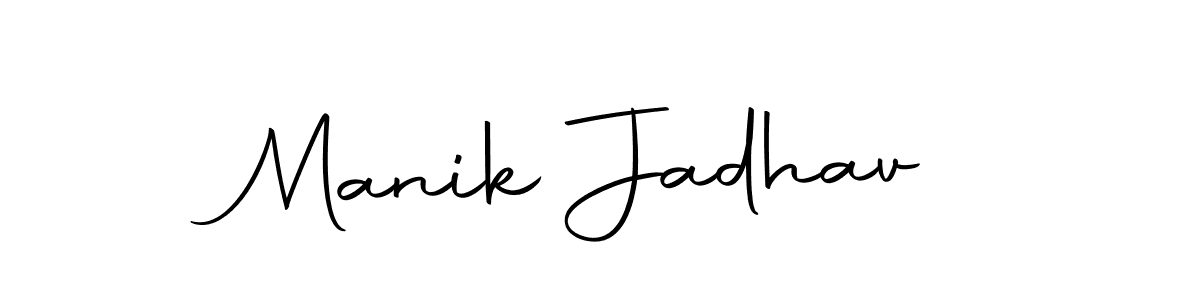 Make a beautiful signature design for name Manik Jadhav. Use this online signature maker to create a handwritten signature for free. Manik Jadhav signature style 10 images and pictures png
