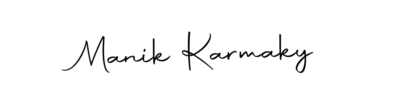 Design your own signature with our free online signature maker. With this signature software, you can create a handwritten (Autography-DOLnW) signature for name Manik Karmaky. Manik Karmaky signature style 10 images and pictures png