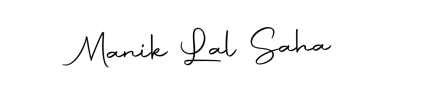 How to make Manik Lal Saha name signature. Use Autography-DOLnW style for creating short signs online. This is the latest handwritten sign. Manik Lal Saha signature style 10 images and pictures png