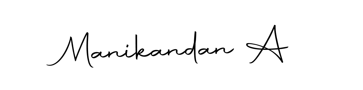 Use a signature maker to create a handwritten signature online. With this signature software, you can design (Autography-DOLnW) your own signature for name Manikandan A. Manikandan A signature style 10 images and pictures png