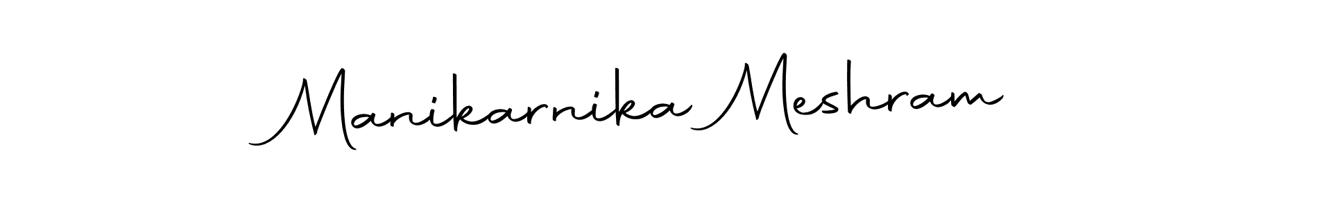 Create a beautiful signature design for name Manikarnika Meshram. With this signature (Autography-DOLnW) fonts, you can make a handwritten signature for free. Manikarnika Meshram signature style 10 images and pictures png