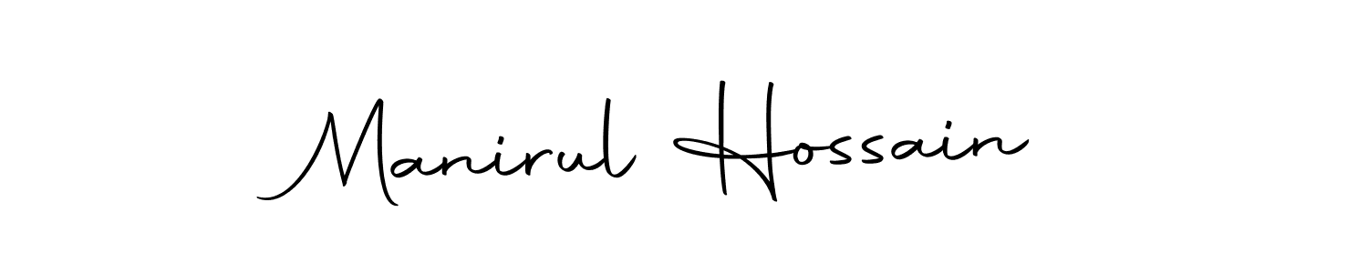 How to make Manirul Hossain name signature. Use Autography-DOLnW style for creating short signs online. This is the latest handwritten sign. Manirul Hossain signature style 10 images and pictures png