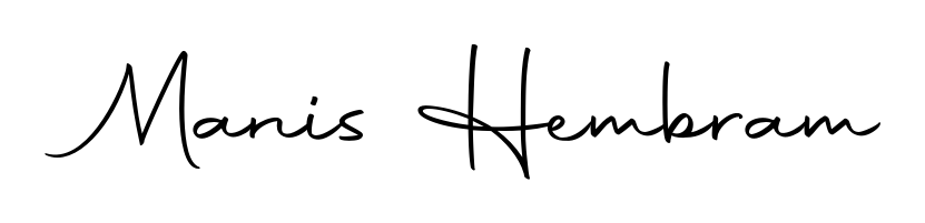 A modern signature idea for name Manis Hembram using Autography-DOLnW font. Clean strokes and elegant curves make it stand out instantly. Manis Hembram signature style 10 images and pictures png