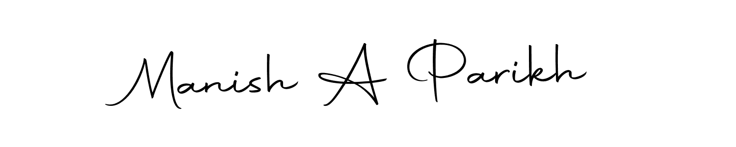 You should practise on your own different ways (Autography-DOLnW) to write your name (Manish A Parikh) in signature. don't let someone else do it for you. Manish A Parikh signature style 10 images and pictures png