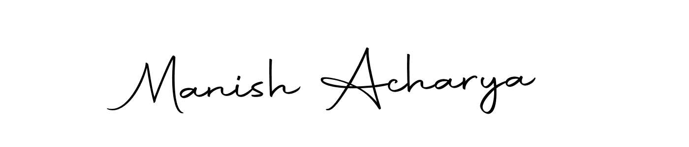 You should practise on your own different ways (Autography-DOLnW) to write your name (Manish Acharya) in signature. don't let someone else do it for you. Manish Acharya signature style 10 images and pictures png