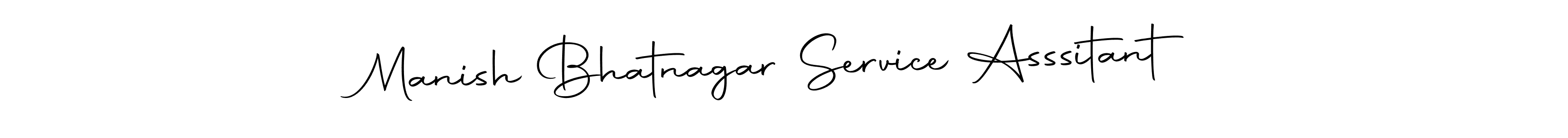 You can use this online signature creator to create a handwritten signature for the name Manish Bhatnagar Service Asssitant. This is the best online autograph maker. Manish Bhatnagar Service Asssitant signature style 10 images and pictures png