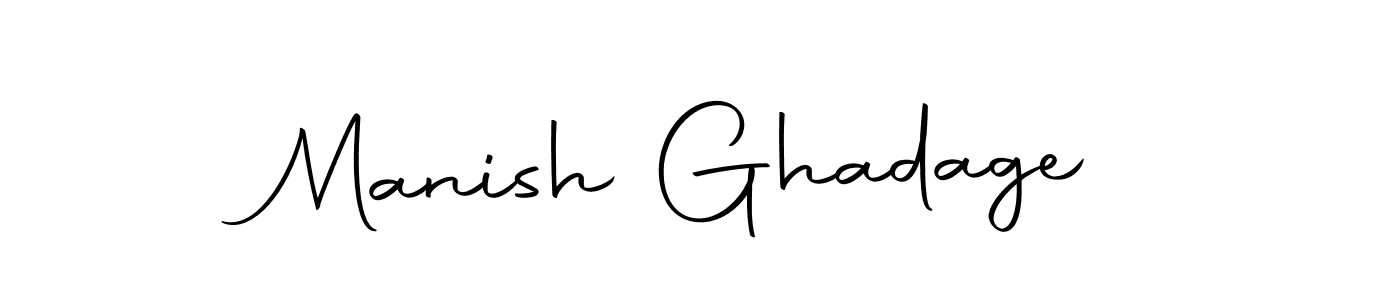 Design your own signature with our free online signature maker. With this signature software, you can create a handwritten (Autography-DOLnW) signature for name Manish Ghadage. Manish Ghadage signature style 10 images and pictures png