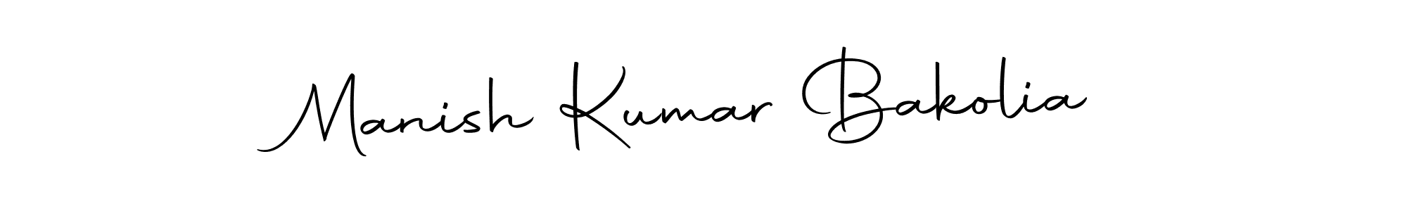 Make a short Manish Kumar Bakolia signature style. Manage your documents anywhere anytime using Autography-DOLnW. Create and add eSignatures, submit forms, share and send files easily. Manish Kumar Bakolia signature style 10 images and pictures png
