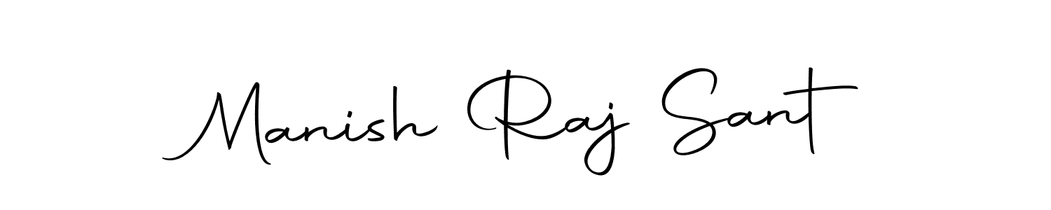 How to make Manish Raj Sant name signature. Use Autography-DOLnW style for creating short signs online. This is the latest handwritten sign. Manish Raj Sant signature style 10 images and pictures png