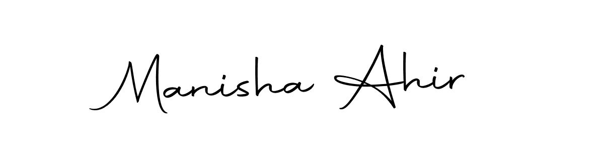 Create a beautiful signature design for name Manisha Ahir. With this signature (Autography-DOLnW) fonts, you can make a handwritten signature for free. Manisha Ahir signature style 10 images and pictures png