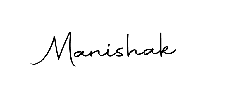 Create a beautiful signature design for name Manishak. With this signature (Autography-DOLnW) fonts, you can make a handwritten signature for free. Manishak signature style 10 images and pictures png