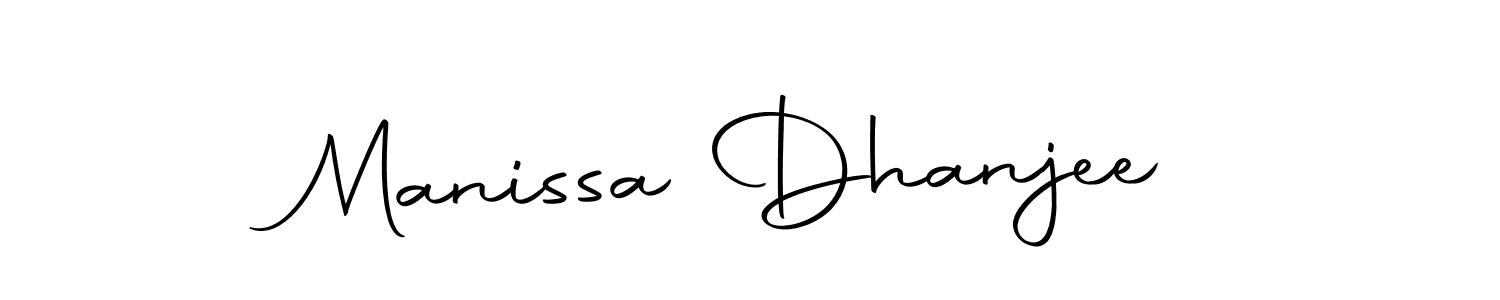 Design your own signature with our free online signature maker. With this signature software, you can create a handwritten (Autography-DOLnW) signature for name Manissa Dhanjee. Manissa Dhanjee signature style 10 images and pictures png