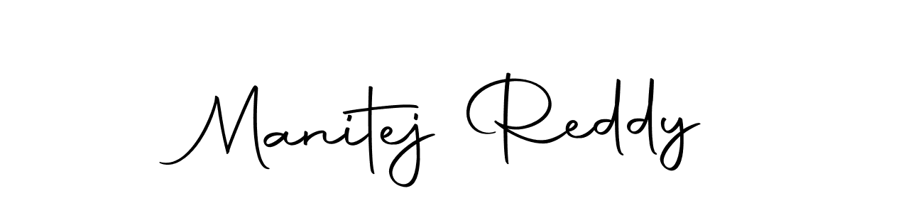 Create a beautiful signature design for name Manitej Reddy. With this signature (Autography-DOLnW) fonts, you can make a handwritten signature for free. Manitej Reddy signature style 10 images and pictures png