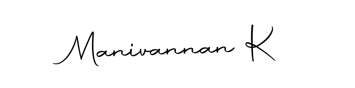 Design your own signature with our free online signature maker. With this signature software, you can create a handwritten (Autography-DOLnW) signature for name Manivannan K. Manivannan K signature style 10 images and pictures png