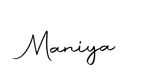 Design your own signature with our free online signature maker. With this signature software, you can create a handwritten (Autography-DOLnW) signature for name Maniya. Maniya signature style 10 images and pictures png