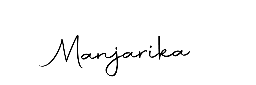 Use a signature maker to create a handwritten signature online. With this signature software, you can design (Autography-DOLnW) your own signature for name Manjarika. Manjarika signature style 10 images and pictures png