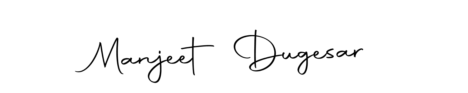 How to make Manjeet Dugesar name signature. Use Autography-DOLnW style for creating short signs online. This is the latest handwritten sign. Manjeet Dugesar signature style 10 images and pictures png