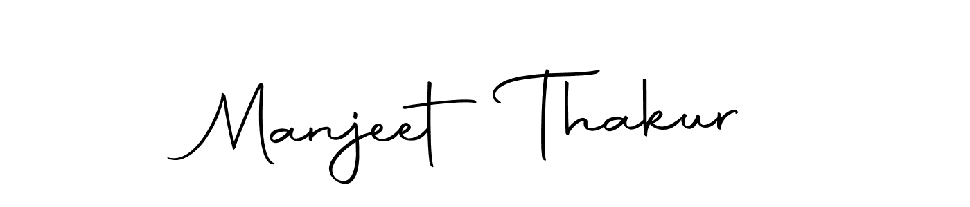 How to make Manjeet Thakur name signature. Use Autography-DOLnW style for creating short signs online. This is the latest handwritten sign. Manjeet Thakur signature style 10 images and pictures png