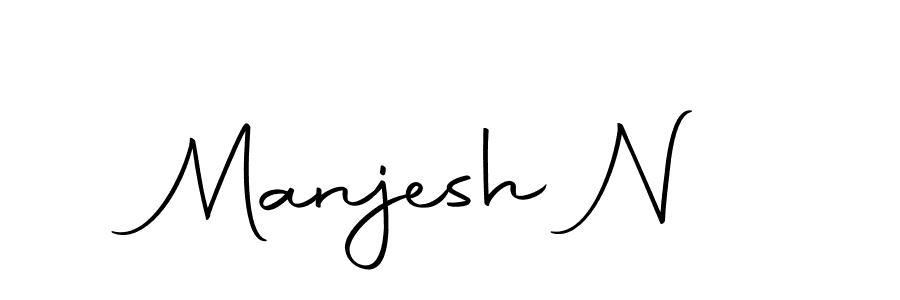 How to make Manjesh N name signature. Use Autography-DOLnW style for creating short signs online. This is the latest handwritten sign. Manjesh N signature style 10 images and pictures png