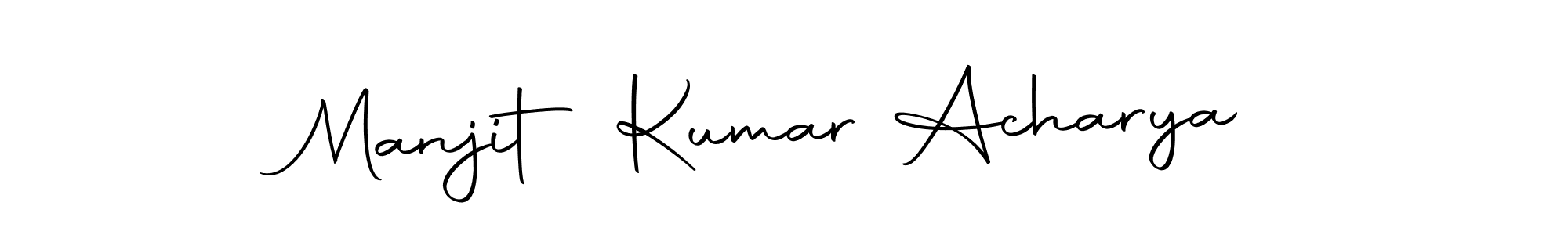 You should practise on your own different ways (Autography-DOLnW) to write your name (Manjit Kumar Acharya) in signature. don't let someone else do it for you. Manjit Kumar Acharya signature style 10 images and pictures png