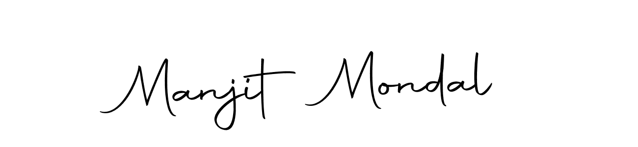 How to make Manjit Mondal name signature. Use Autography-DOLnW style for creating short signs online. This is the latest handwritten sign. Manjit Mondal signature style 10 images and pictures png