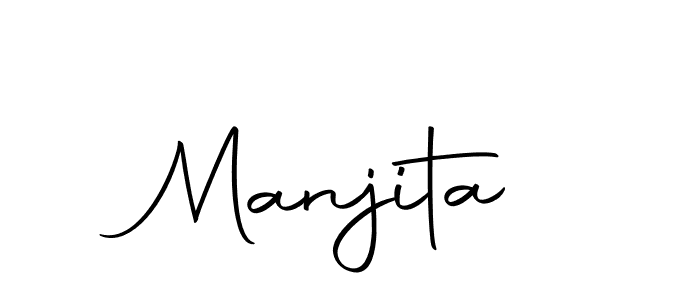 The best way (Autography-DOLnW) to make a short signature is to pick only two or three words in your name. The name Manjita include a total of six letters. For converting this name. Manjita signature style 10 images and pictures png