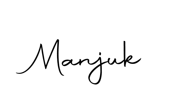 Make a beautiful signature design for name Manjuk. With this signature (Autography-DOLnW) style, you can create a handwritten signature for free. Manjuk signature style 10 images and pictures png