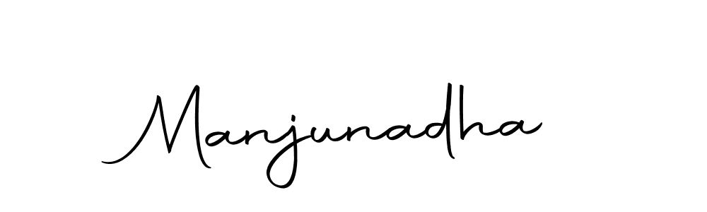 Design your own signature with our free online signature maker. With this signature software, you can create a handwritten (Autography-DOLnW) signature for name Manjunadha. Manjunadha signature style 10 images and pictures png