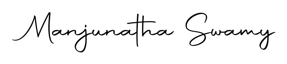 Create your official email sign-off with Manjunatha Swamy name in Autography-DOLnW style. Crisp, clean, and perfectly legible across all screens. Manjunatha Swamy signature style 10 images and pictures png