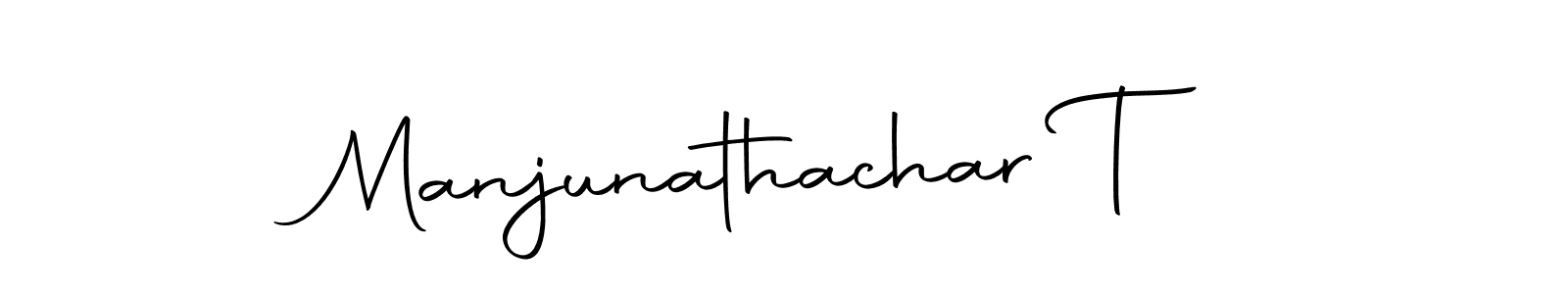 How to make Manjunathachar T name signature. Use Autography-DOLnW style for creating short signs online. This is the latest handwritten sign. Manjunathachar T signature style 10 images and pictures png