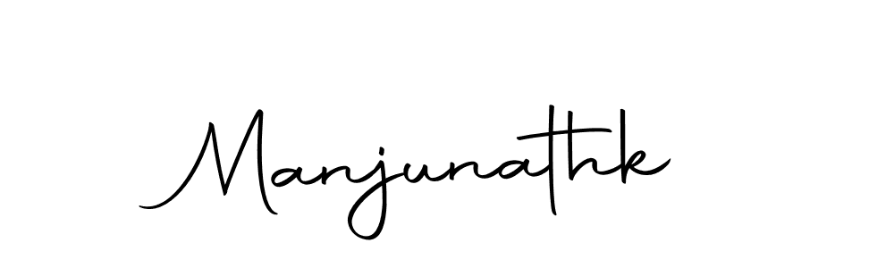 Create a beautiful signature design for name Manjunathk. With this signature (Autography-DOLnW) fonts, you can make a handwritten signature for free. Manjunathk signature style 10 images and pictures png